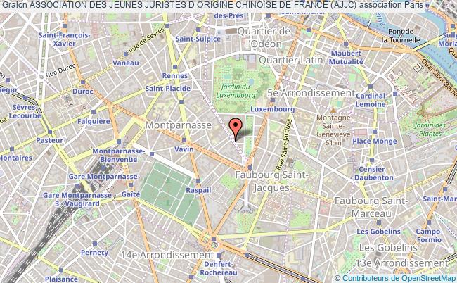 plan association Association Des Jeunes Juristes D Origine Chinoise De France (ajjc) Paris 6e