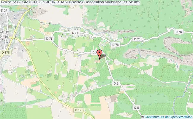 plan association Association Des Jeunes Maussanais Maussane-les-Alpilles