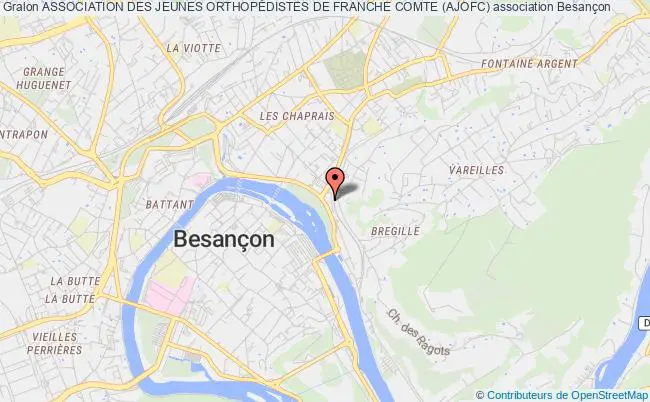 plan association Association Des Jeunes OrthopÉdistes De Franche Comte (ajofc) Besançon