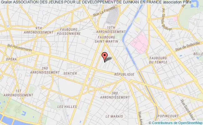 plan association Association Des Jeunes Pour Le Developpement De Djinkan En France Paris