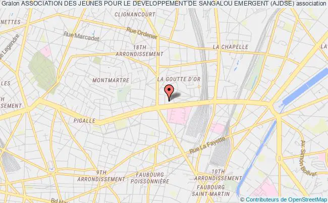 plan association Association Des Jeunes Pour Le Developpement De Sangalou Emergent (ajdse) Paris