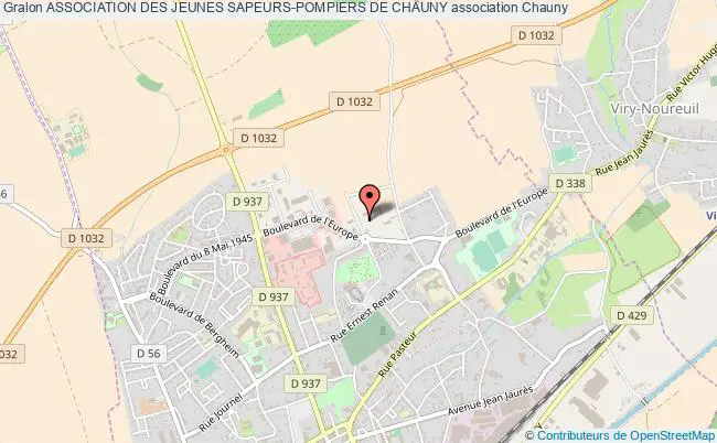 plan association Association Des Jeunes Sapeurs-pompiers De Chauny Chauny