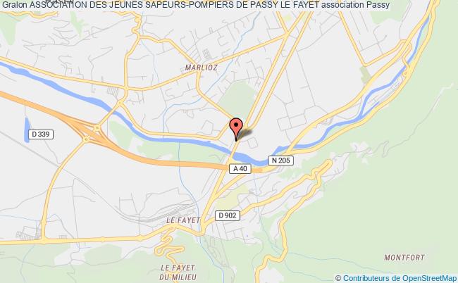 plan association Association Des Jeunes Sapeurs-pompiers De Passy Le Fayet Passy