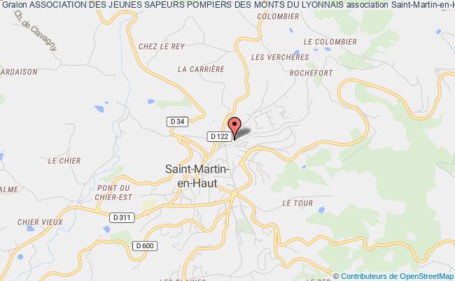 plan association Association Des Jeunes Sapeurs Pompiers Des Monts Du Lyonnais Saint-Martin-en-Haut