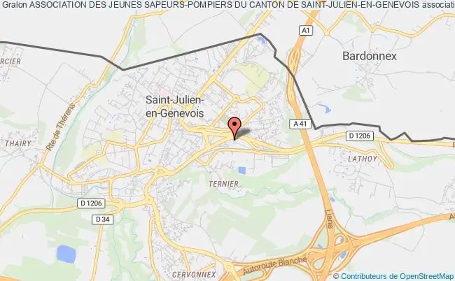 plan association Association Des Jeunes Sapeurs-pompiers Du Canton De Saint-julien-en-genevois Saint-Julien-en-Genevois