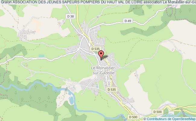 plan association Association Des Jeunes Sapeurs Pompiers Du Haut Val De Loire Le Monastier-sur-Gazeille