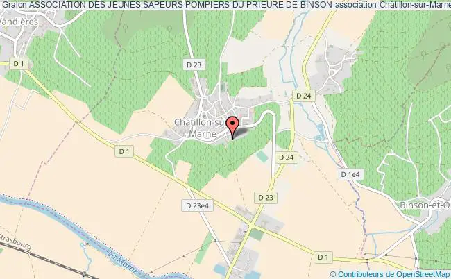 plan association Association Des Jeunes Sapeurs Pompiers Du Prieure De Binson Châtillon-sur-Marne