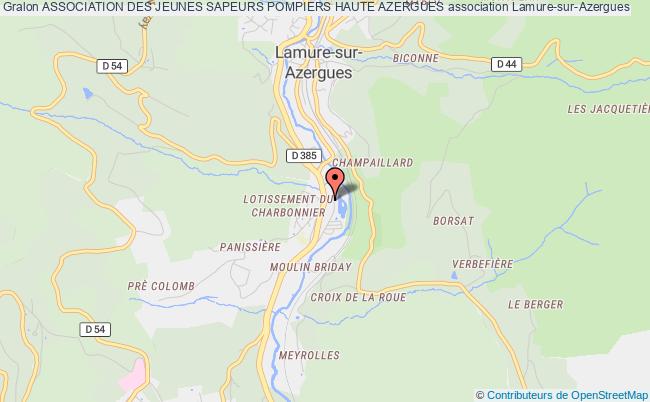 plan association Association Des Jeunes Sapeurs Pompiers Haute Azergues Lamure-sur-Azergues