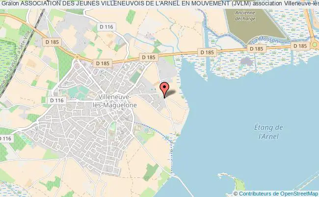 plan association Association Des Jeunes Villeneuvois De L'arnel En Mouvement (jvlm) Villeneuve-lès-Maguelone
