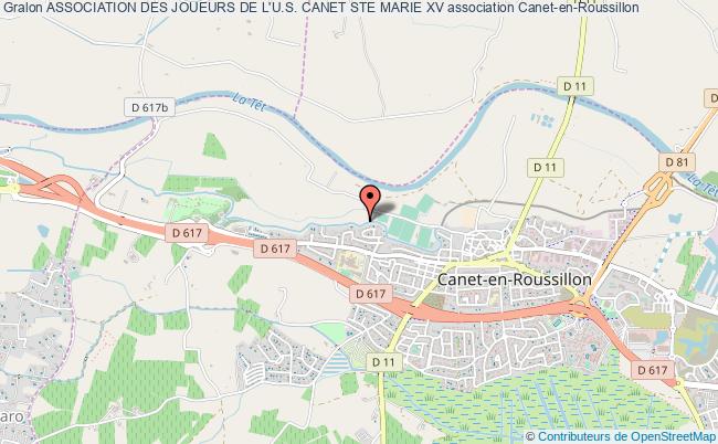 plan association Association Des Joueurs De L'u.s. Canet Ste Marie Xv Canet-en-Roussillon