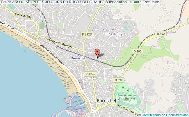 plan association Association Des Joueurs Du Rugby Club Baulois La Baule-Escoublac