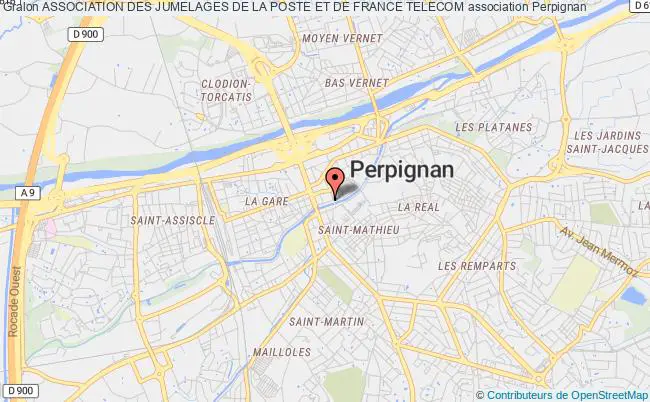 plan association Association Des Jumelages De La Poste Et De France Telecom Perpignan