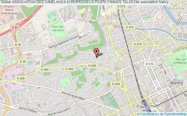 plan association Association Des Jumelages Europeens La Poste France Telecom Nancy Cedex