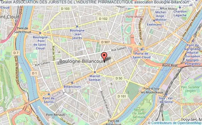 plan association Association Des Juristes De L'industrie Pharmaceutique Boulogne-Billancourt