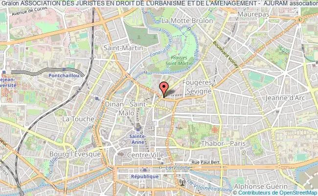 plan association Association Des Juristes En Droit De L'urbanisme Et De L'amenagement -  Ajuram Rennes