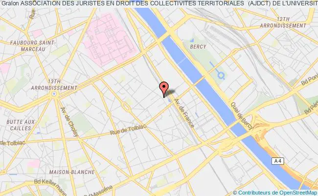 plan association Association Des Juristes En Droit Des Collectivites Territoriales  (ajdct) De L'universite De Paris - Descartes Paris
