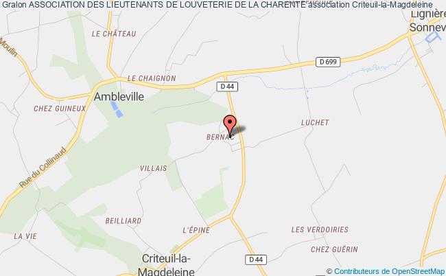 plan association Association Des Lieutenants De Louveterie De La Charente Criteuil-la-Magdeleine