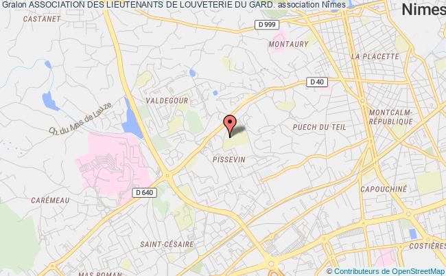 plan association Association Des Lieutenants De Louveterie Du Gard. Nîmes cedex 2