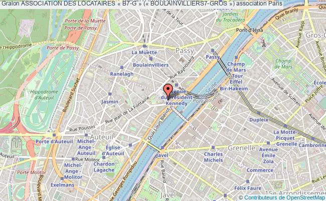 plan association Association Des Locataires « B7-g » (« Boulainvilliers7-gros ») Paris