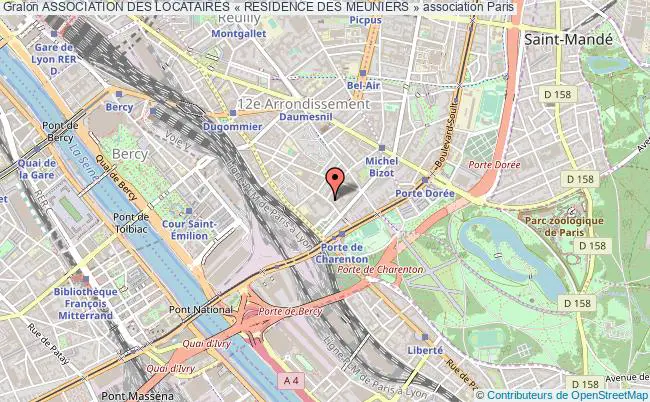 plan association Association Des Locataires « Residence Des Meuniers » Paris