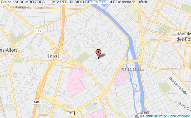 plan association Association Des Locataires "residence Les Tilleuls" Créteil