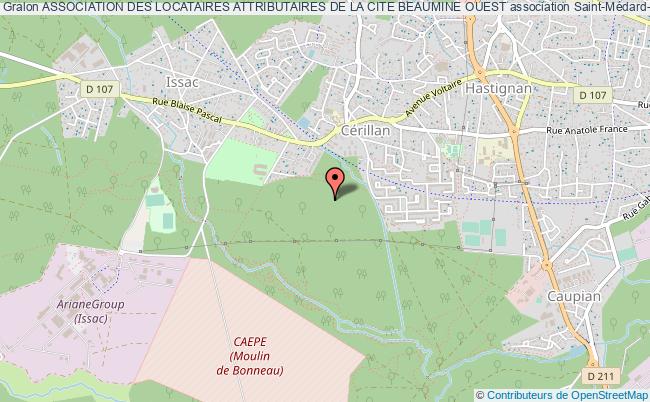 plan association Association Des Locataires Attributaires De La Cite Beaumine Ouest Saint-Médard-en-Jalles