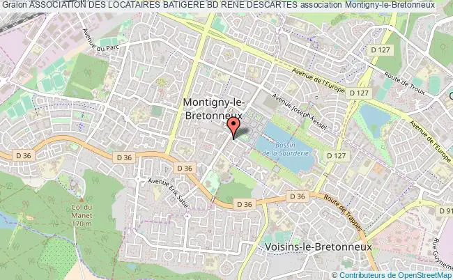 plan association Association Des Locataires Batigere Bd Rene Descartes Montigny-le-Bretonneux
