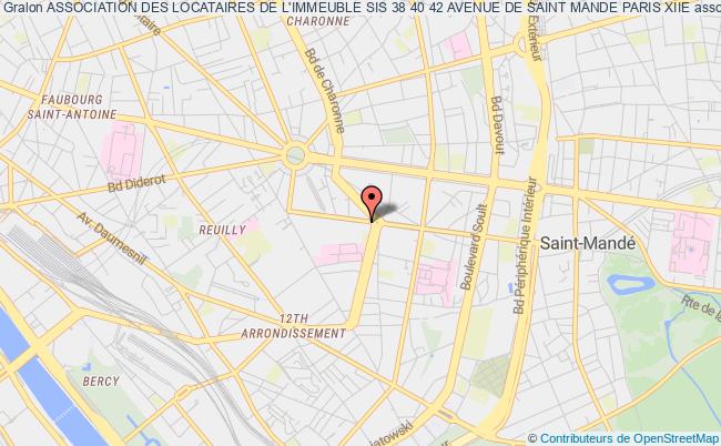 plan association Association Des Locataires De L'immeuble Sis 38 40 42 Avenue De Saint Mande Paris Xiie Paris