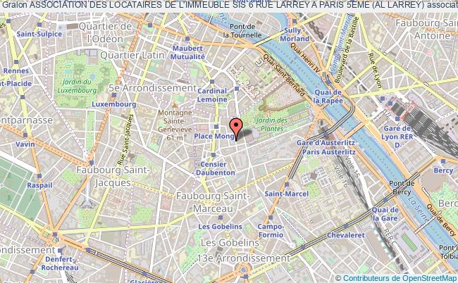 plan association Association Des Locataires De L'immeuble Sis 6 Rue Larrey A Paris 5eme (al Larrey) Paris