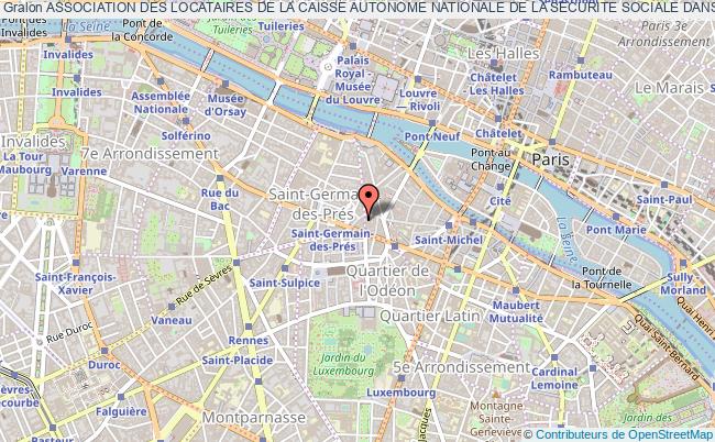 plan association Association Des Locataires De La Caisse Autonome Nationale De La Securite Sociale Dans Les Mines Au 29 Rue De Buci, 75006 - Paris Paris