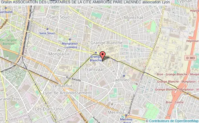 plan association Association Des Locataires De La Cite Ambroise Pare Laennec Lyon 8e Arrondissement