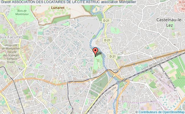 plan association Association Des Locataires De La Cite Astruc Montpellier