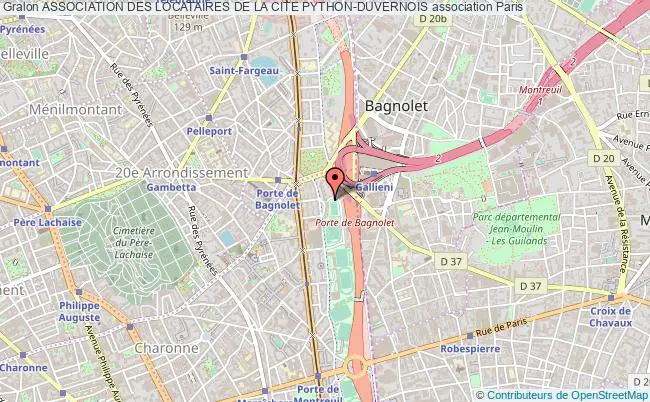 plan association Association Des Locataires De La Cite Python-duvernois Paris