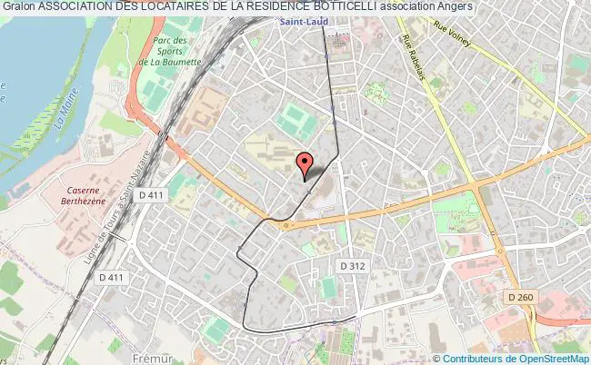 plan association Association Des Locataires De La Residence Botticelli Angers