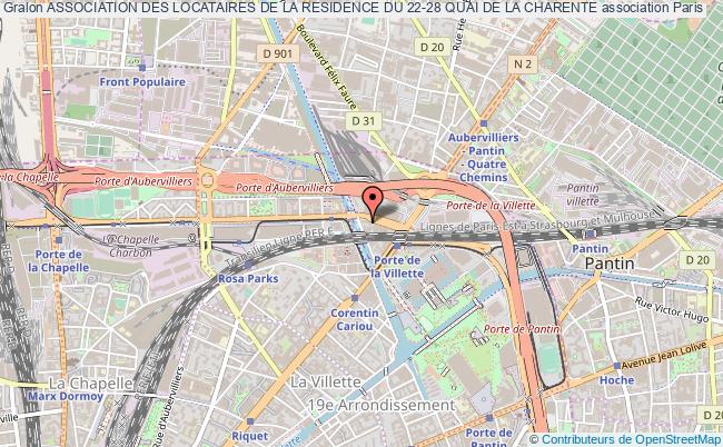plan association Association Des Locataires De La Residence Du 22-28 Quai De La Charente Paris
