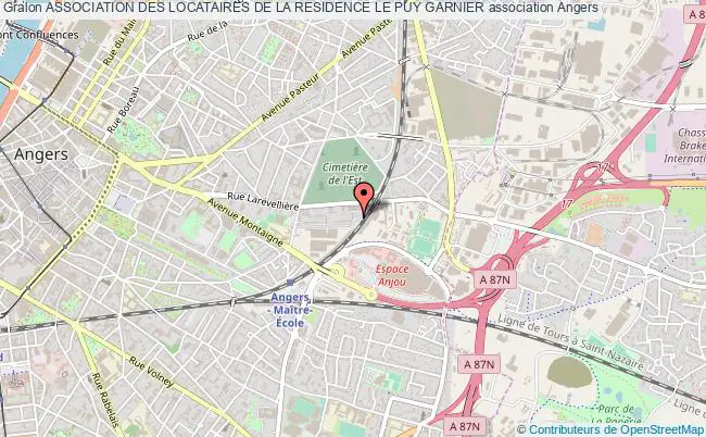 plan association Association Des Locataires De La Residence Le Puy Garnier Angers