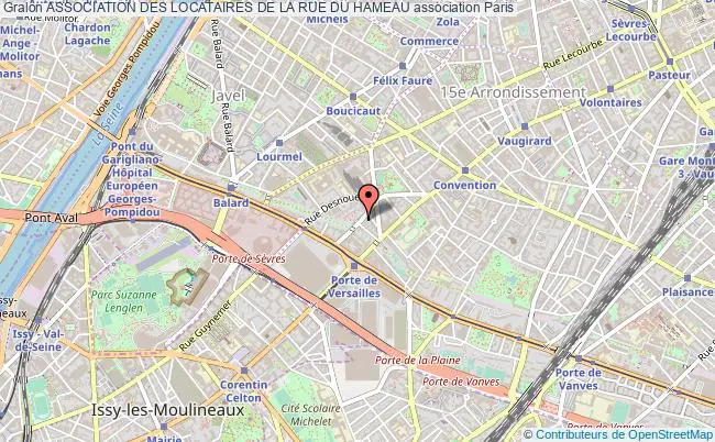 plan association Association Des Locataires De La Rue Du Hameau Paris