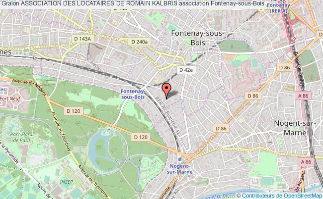 plan association Association Des Locataires De Romain Kalbris Fontenay-sous-Bois