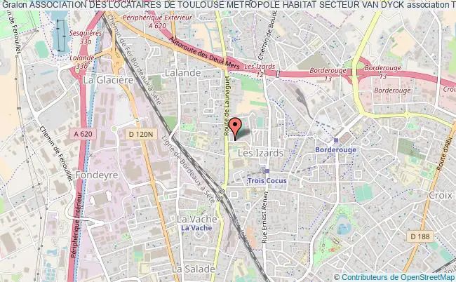 plan association Association Des Locataires De Toulouse Metropole Habitat Secteur Van Dyck Toulouse