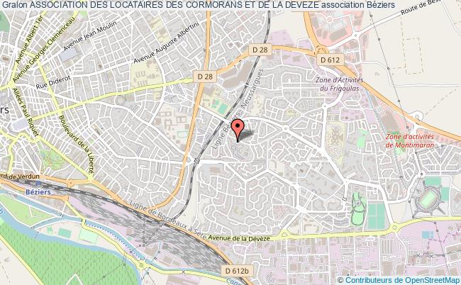 plan association Association Des Locataires Des Cormorans Et De La Deveze Béziers