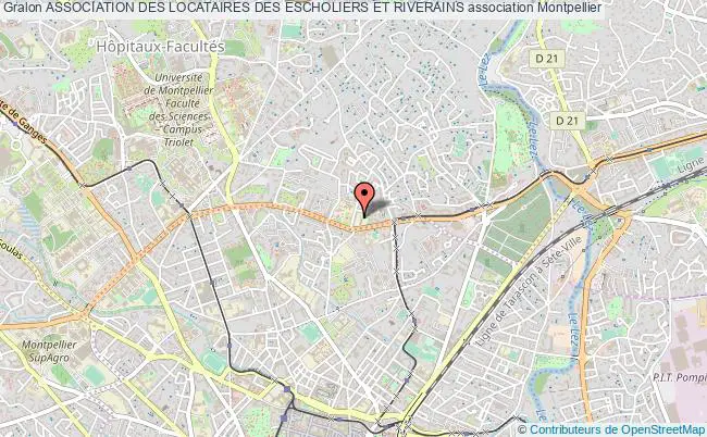 plan association Association Des Locataires Des Escholiers Et Riverains Montpellier