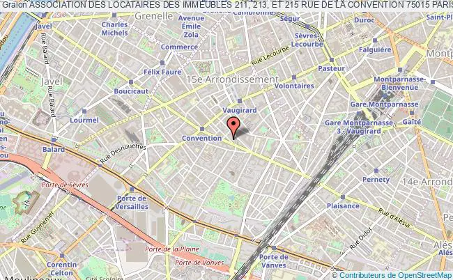 plan association Association Des Locataires Des Immeubles 211, 213, Et 215 Rue De La Convention 75015 Paris Paris