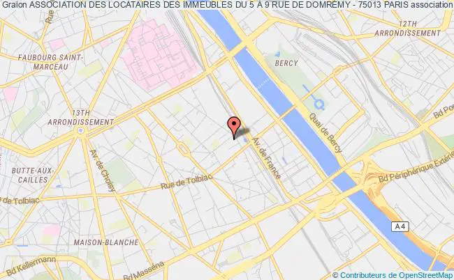 plan association Association Des Locataires Des Immeubles Du 5 À 9 Rue De DomrÉmy - 75013 Paris Paris