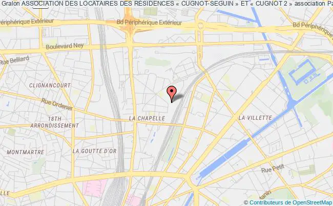 plan association Association Des Locataires Des RÉsidences « Cugnot-seguin » Et « Cugnot 2 » Paris