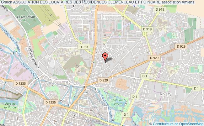 plan association Association Des Locataires Des Residences Clemenceau Et Poincare Amiens