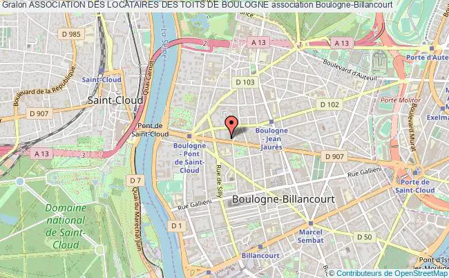plan association Association Des Locataires Des Toits De Boulogne Boulogne-Billancourt