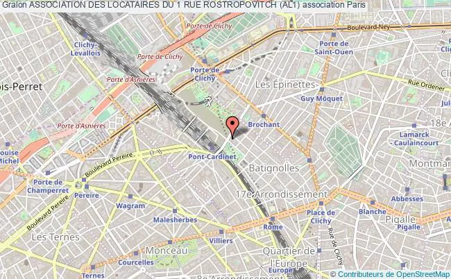 plan association Association Des Locataires Du 1 Rue Rostropovitch (al1) Paris