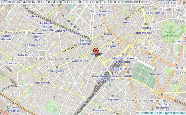 plan association Association Des Locataires Du 10 Rue Du Docteur Roux Paris