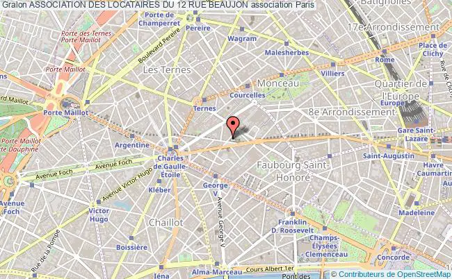 plan association Association Des Locataires Du 12 Rue Beaujon Paris