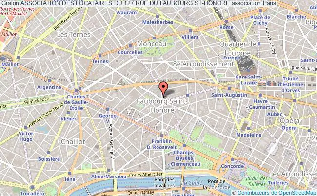 plan association Association Des Locataires Du 127 Rue Du Faubourg St-honore PARIS